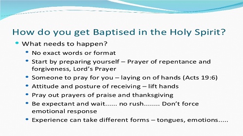 How do you get Batised in the Holy Spirit?